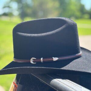 Resistol 6X Fur Felt Cowboy Hat – Size 7 1/8 (57 cm) – Black